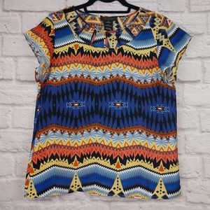 MM Couture Aztec Print Top Size M